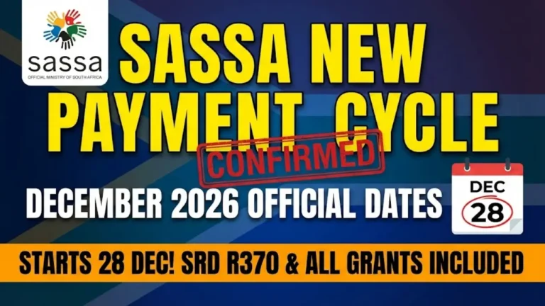SASSA Confirms New Payment Cycle: All Grants to Start from 28 December 2026