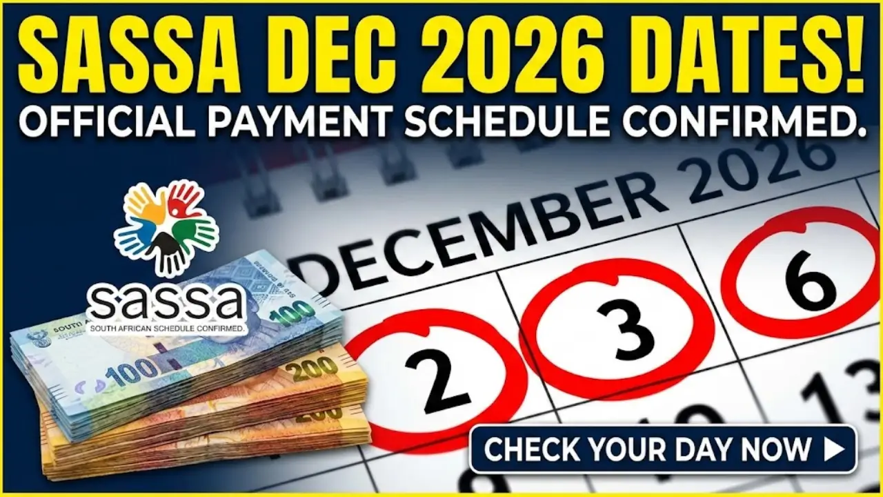 SASSA December 2026 Grants: Complete Payment Schedule and Collection Guide for Beneficiaries