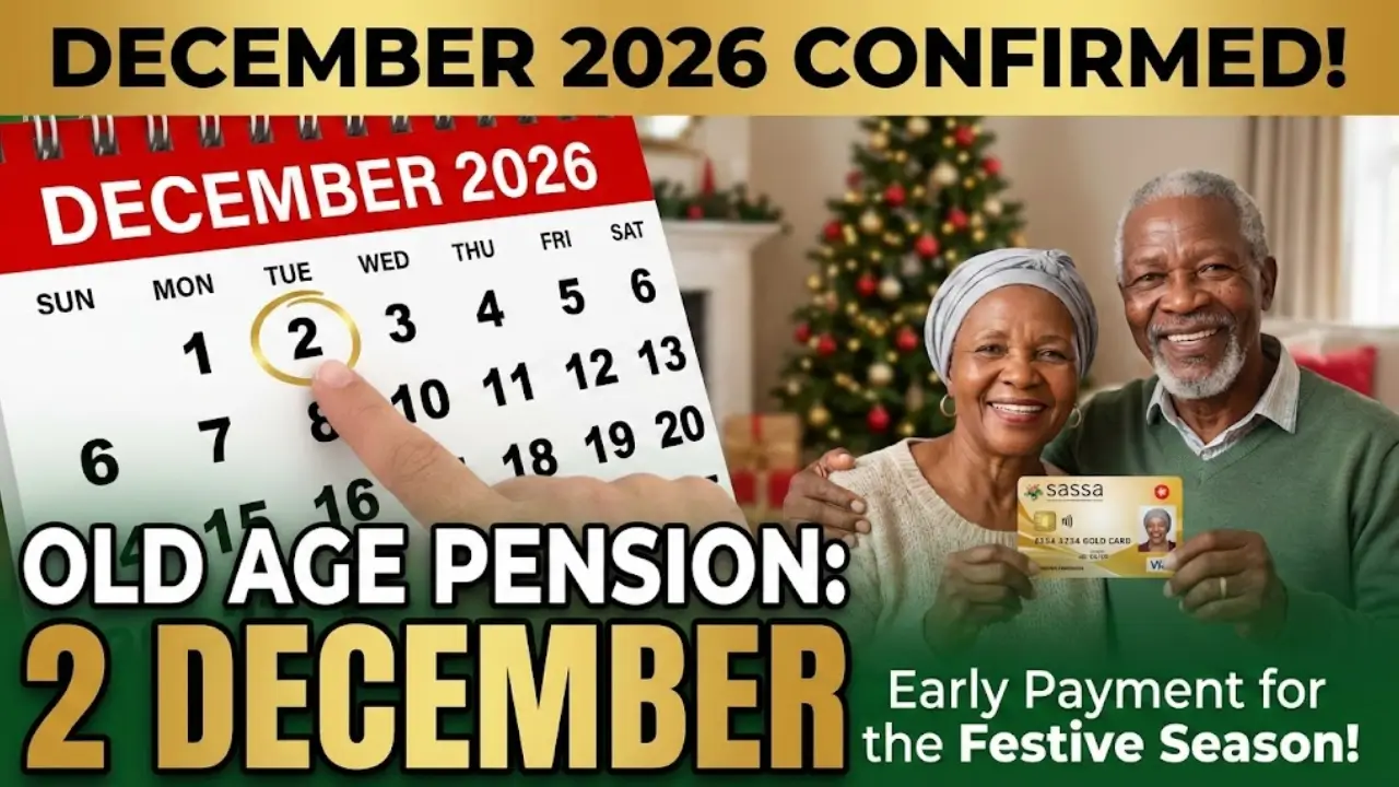 SASSA Old Age Pension Grant December 2026: Full Payment Date & Updated Amount Confirmed