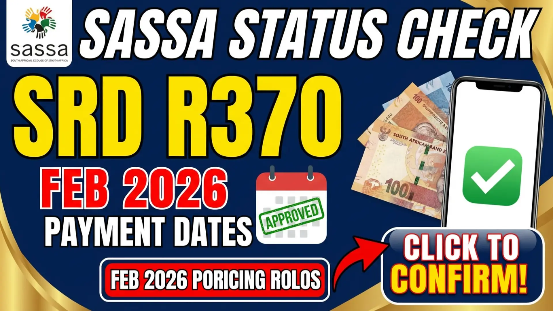 SASSA Status Check SRD R370 Payment Dates 2026 In February Full Details