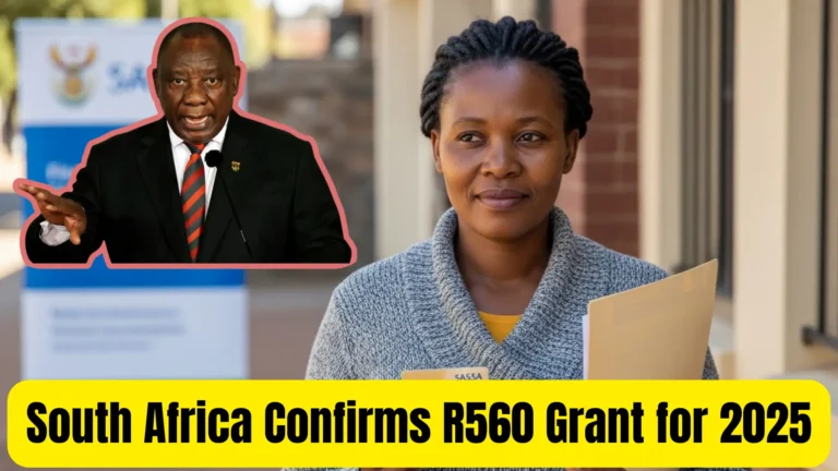 South Africa Confirms R560 Grant for 2025: Full Eligibility and Payment Details