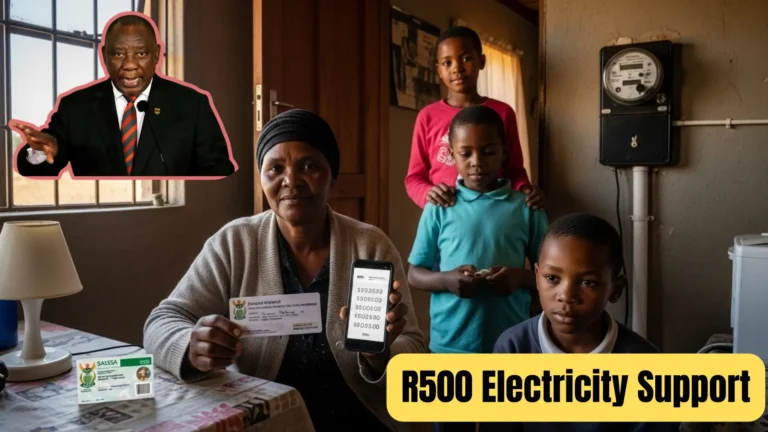 South Africans on SASSA Grants to Receive R500 Electricity Support From December 2025