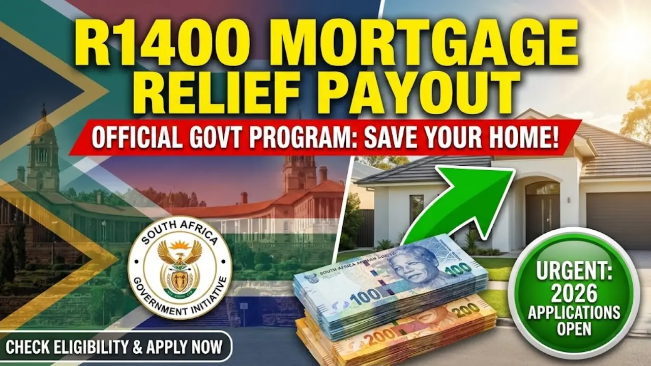 South Africa Launches R1400 Mortgage Relief 2026 to Support Struggling Homeowners