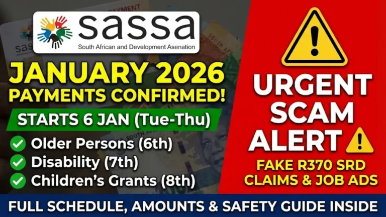 SASSA Confirms January 2026 Grant Payment Dates and Amounts Across South Africa