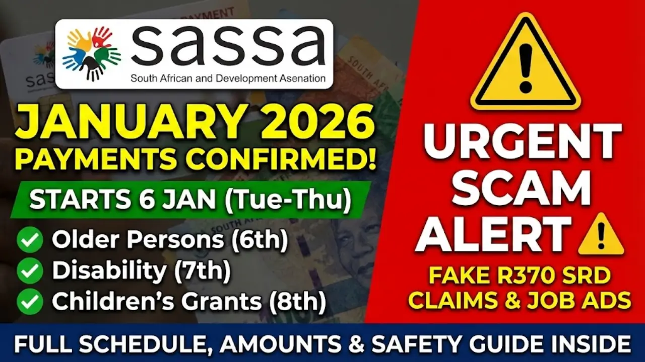 SASSA Confirms January 2026 Grant Payment Dates and Amounts Across South Africa