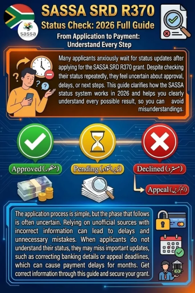 SASSA SRD R370 Status Check 2026 Full Guide for Pending, Approved, and Declined Results