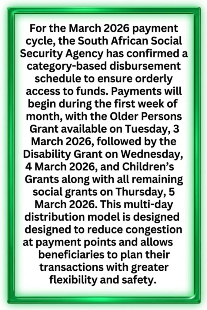 South Africa Grant Payments March 2026: Complete Schedule and SRD Processing Update