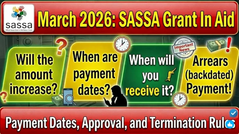SASSA Grant In Aid Status Check for March 2026 Payment Dates, Approval Process and Termination Rules