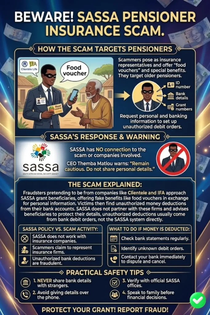 SASSA Insurance Scam: Agency Denies Involvement in Fraud Targeting Pensioners